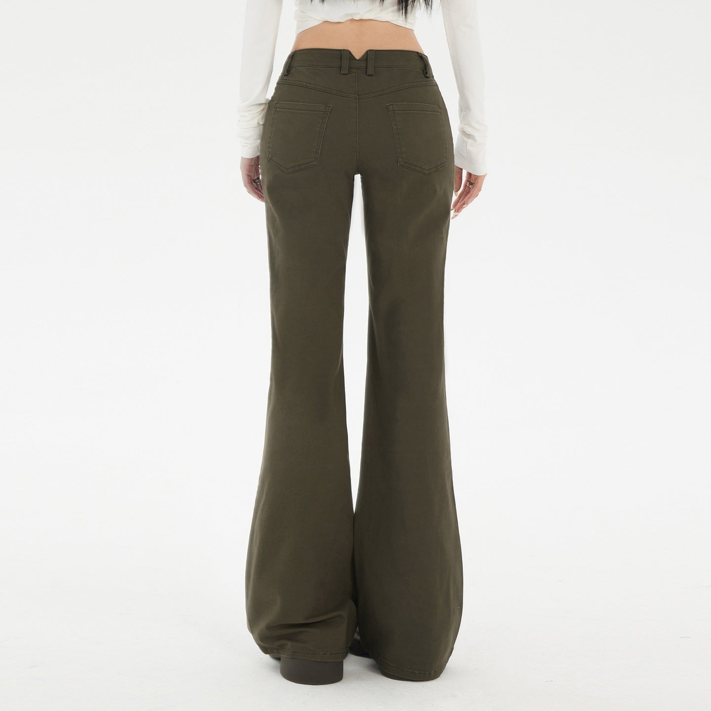 Figurformende Stretchy Jeans mit weitem Bein