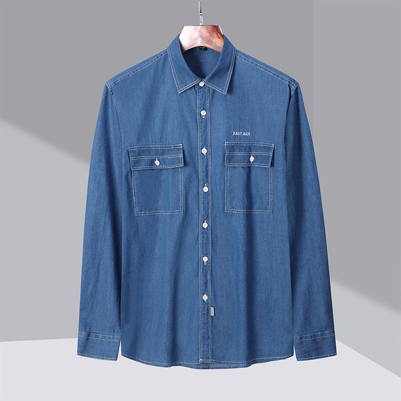 Herren Langarmshirt Slim Fit Casual