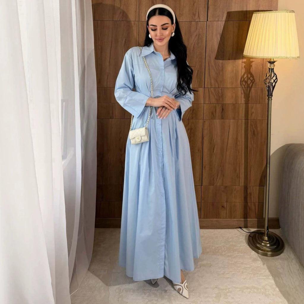Gerades Kleid mit Langarm
