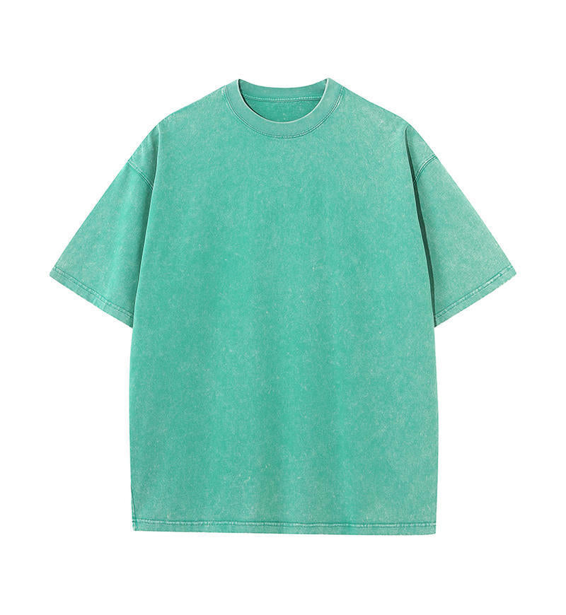Unisex Baumwoll T-Shirt mit überschnittenen Ärmeln – Ansicht 6