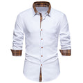 Herren Langarmhemd mit Kontrastnaht und Karomuster – Bild 9 | LuxeStyle