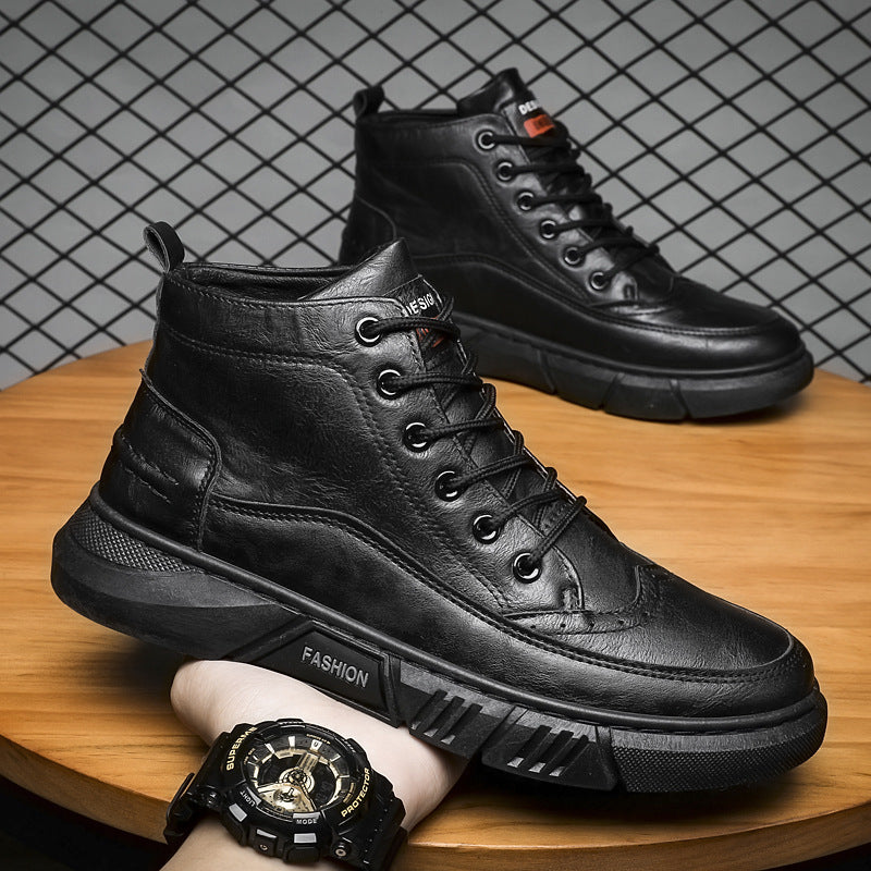 Leder-Sneaker Herren, knöchelhoch – Bild 6 | LuxeStyle