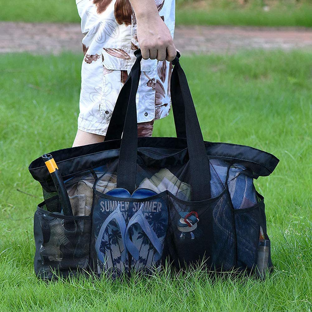 Mesh Strandtasche mit Reissverschluss – Bild 1 | LuxeStyle