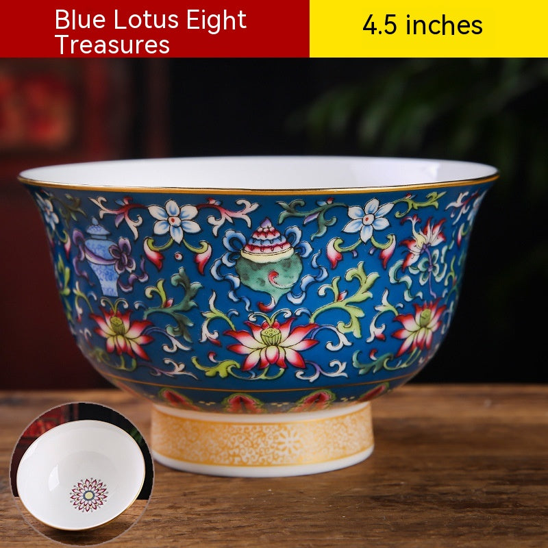 Jingdezhen Reisschale mit Goldrand, 4.5 Zoll – Bild 1 | LuxeStyle