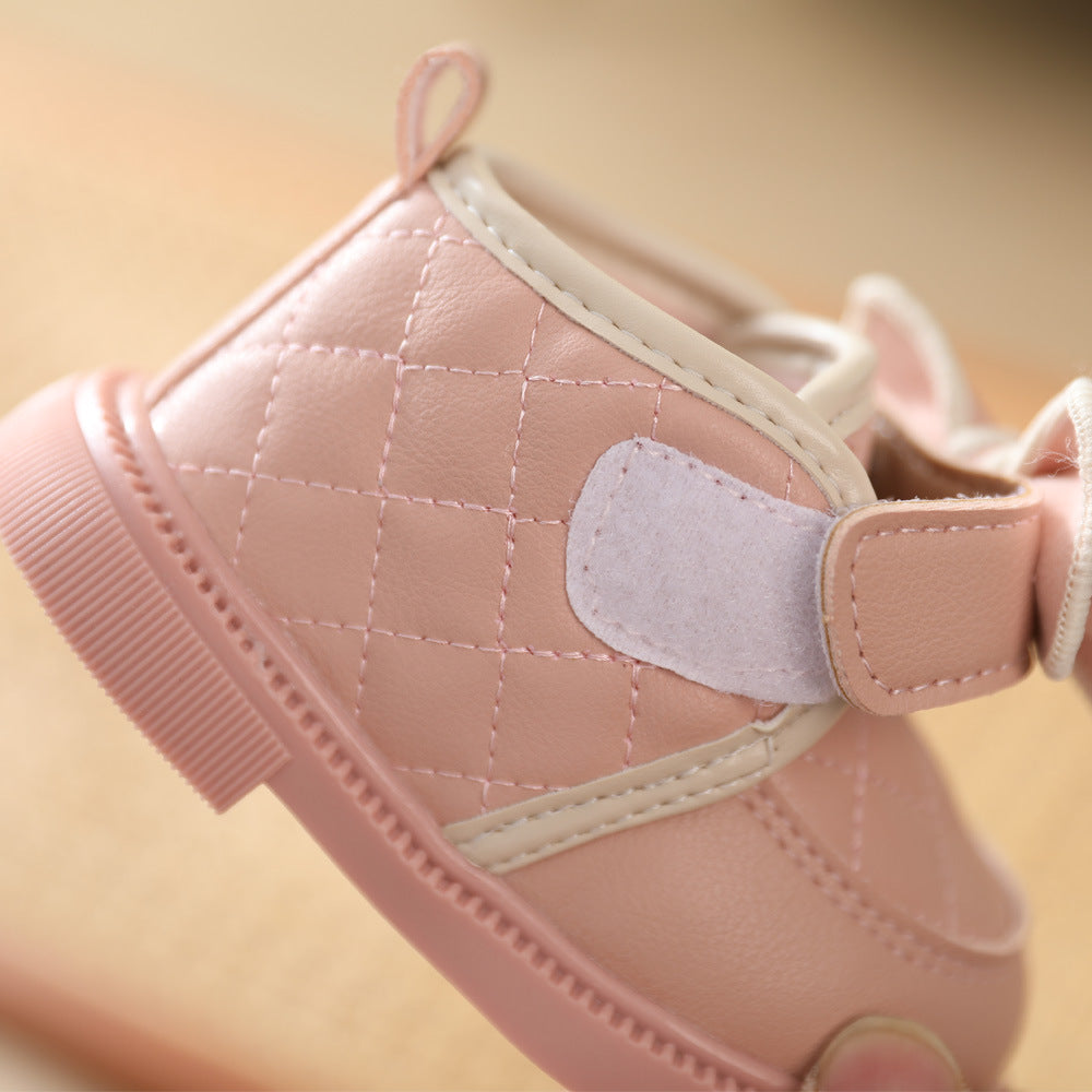 Mädchen Baby Baumwollschuhe mit Schleife