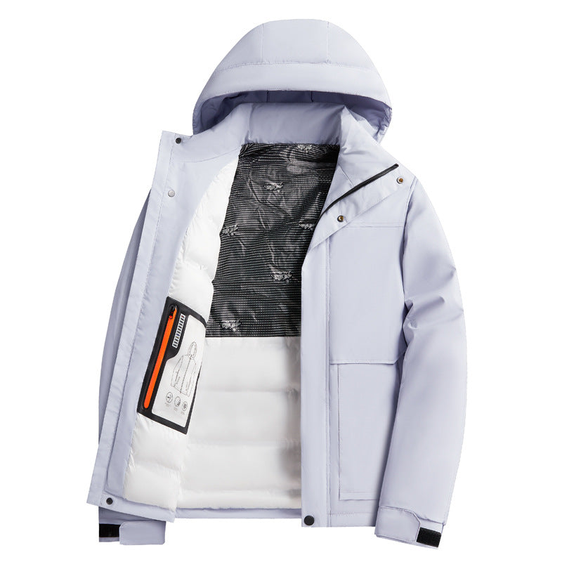 Gefütterte Wander- und Freizeitjacke für Herren