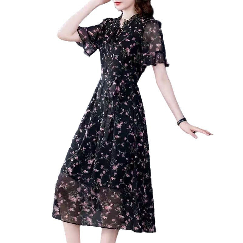 Blumen-Dress Damen XXL lang
