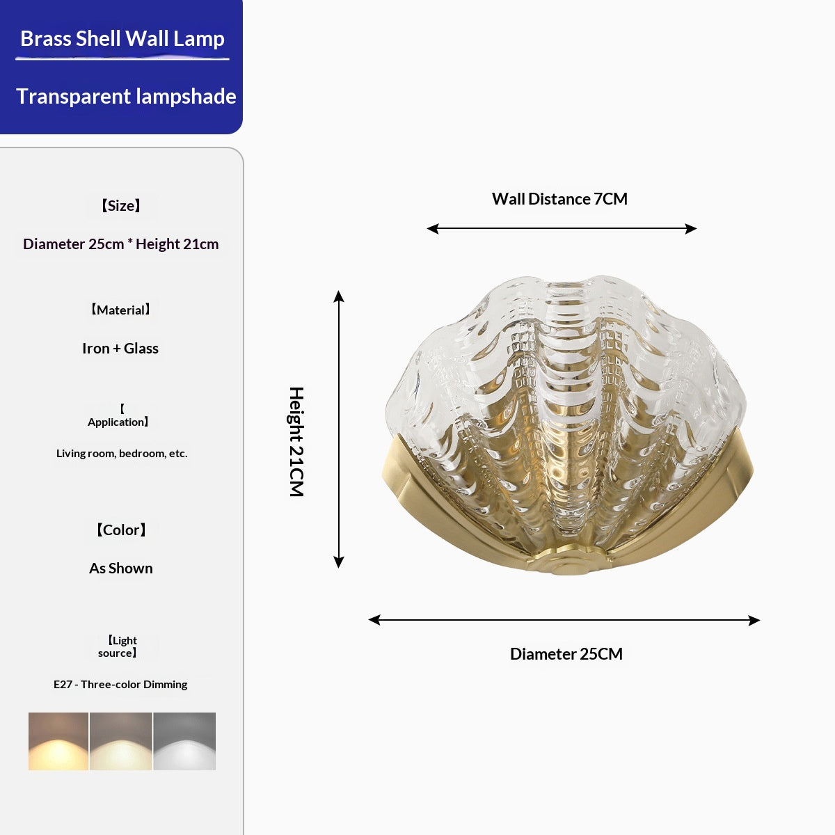 Nordische Wandlampe mit Glasfarben | LuxeStyle