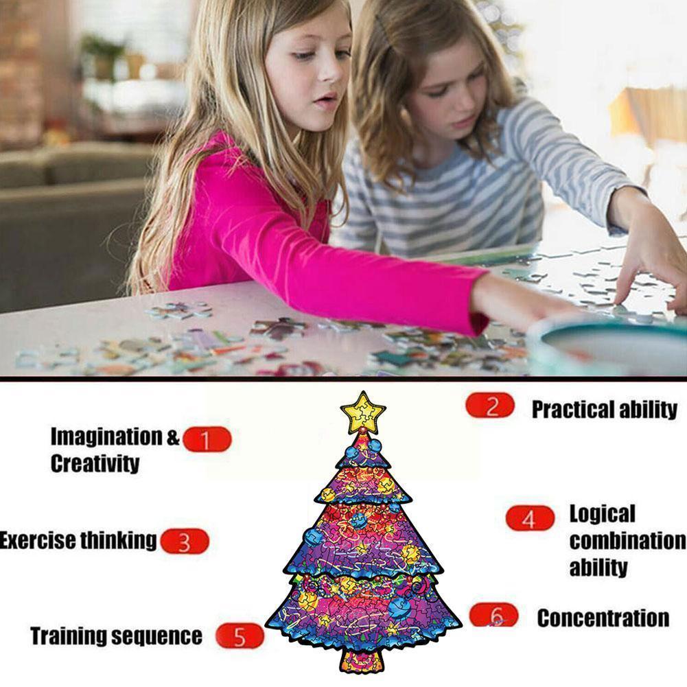 Holz-Weihnachtsbaum-Puzzle für Kinder – Bild 2 | LuxeStyle