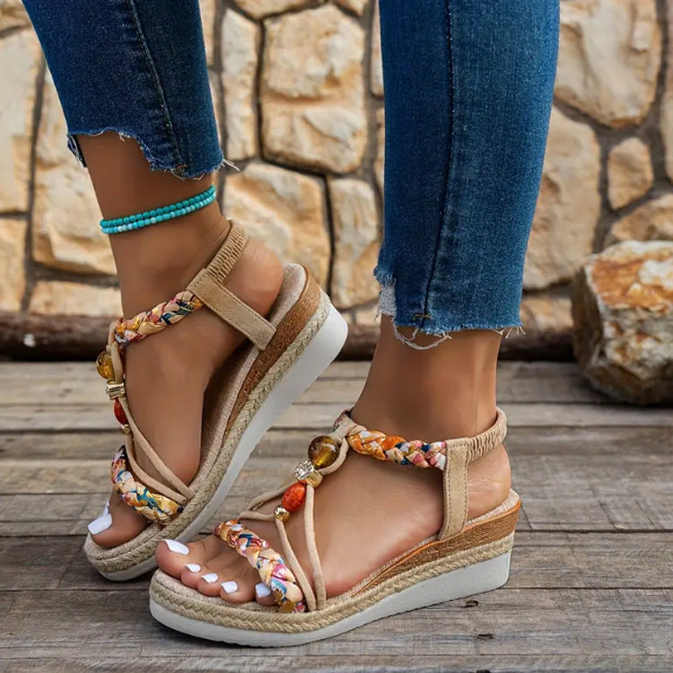 Fashion Plateau-Sandalen aus Hanfseil – Bild 6 | LuxeStyle