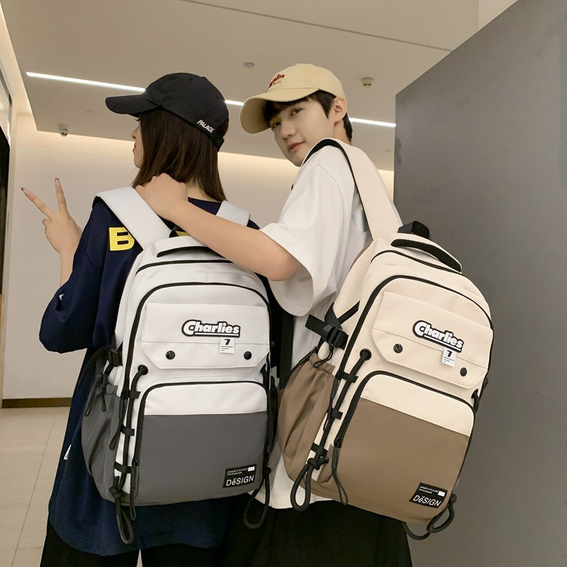Grosser Rucksack mit Kontrastfarben für Männer – Bild 10 | LuxeStyle