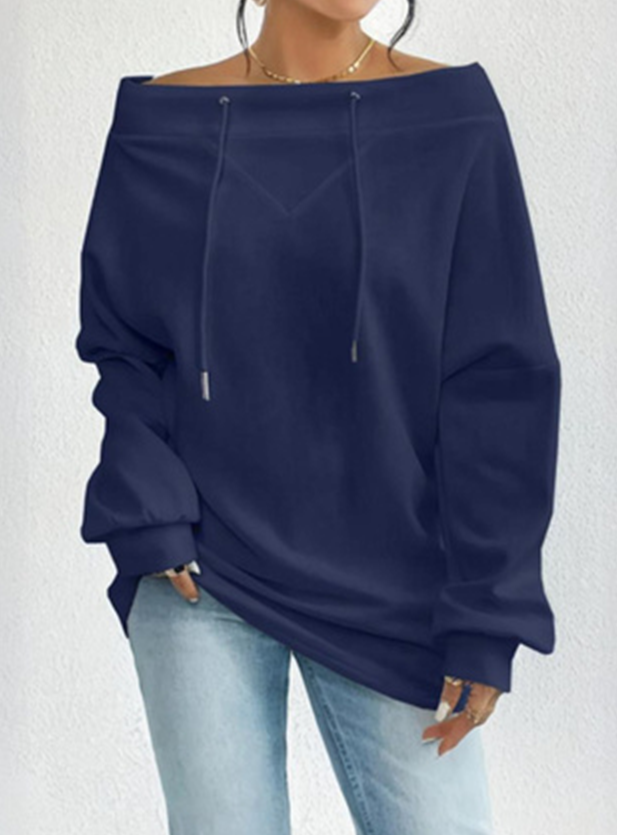 Lässiges Off-Shoulder Top mit Tunnelzug