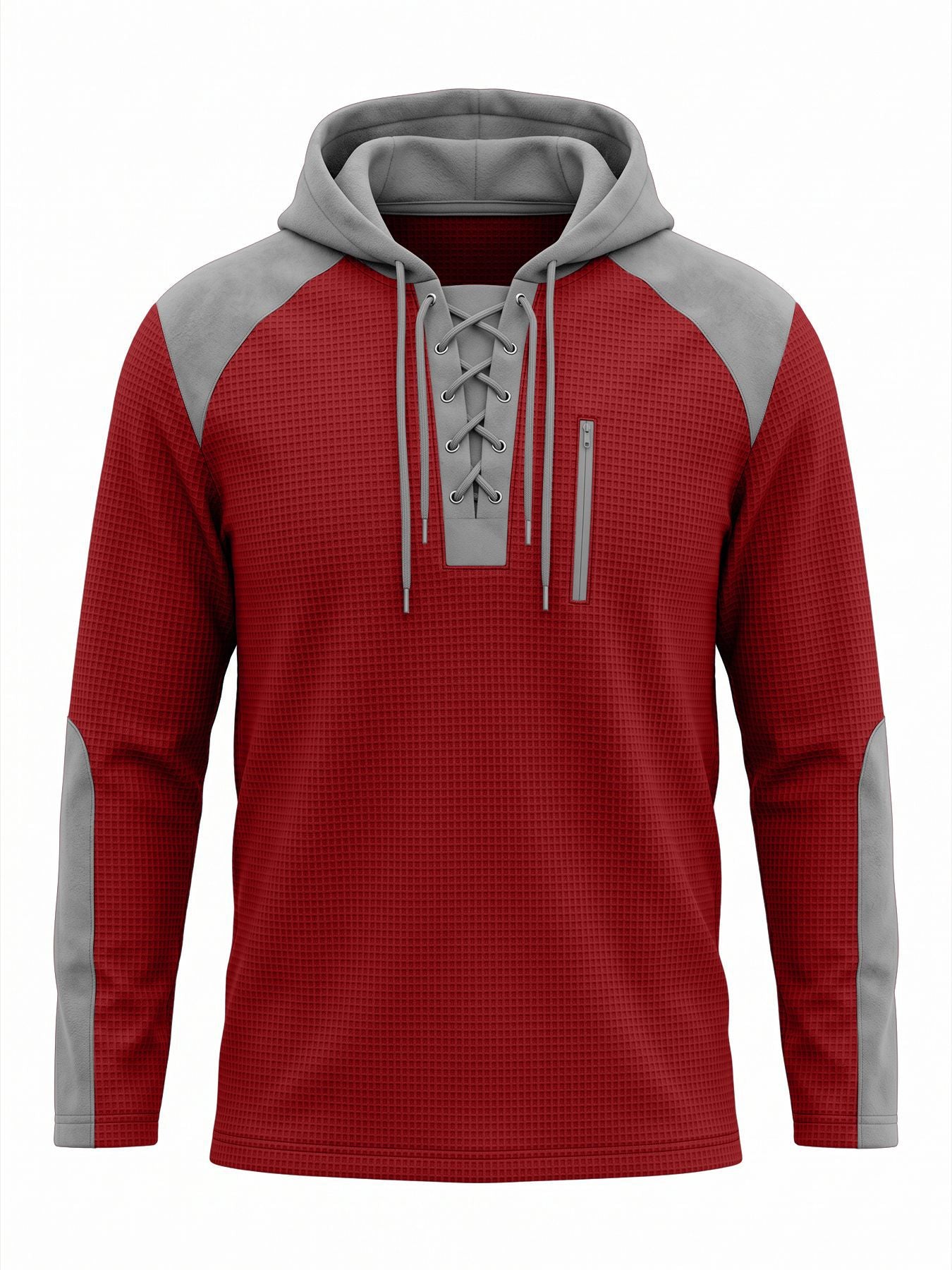 Herren Kapuzenpullover im Waffel-Design
