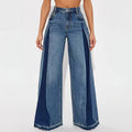 Kontrastfarbige Stretch-Jeans