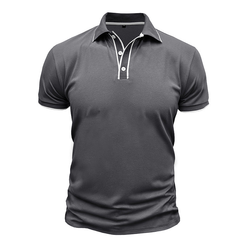Herren Kurzarmhemd mit Revers und Jacquard – Bild 5 | LuxeStyle