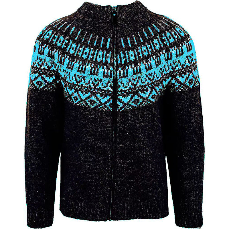 Jacquard Strickpullover für Herren