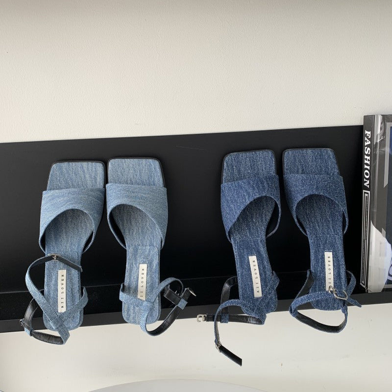 Bunte High-Heel-Sandalen mit Schnürverschluss – Bild 5 | LuxeStyle