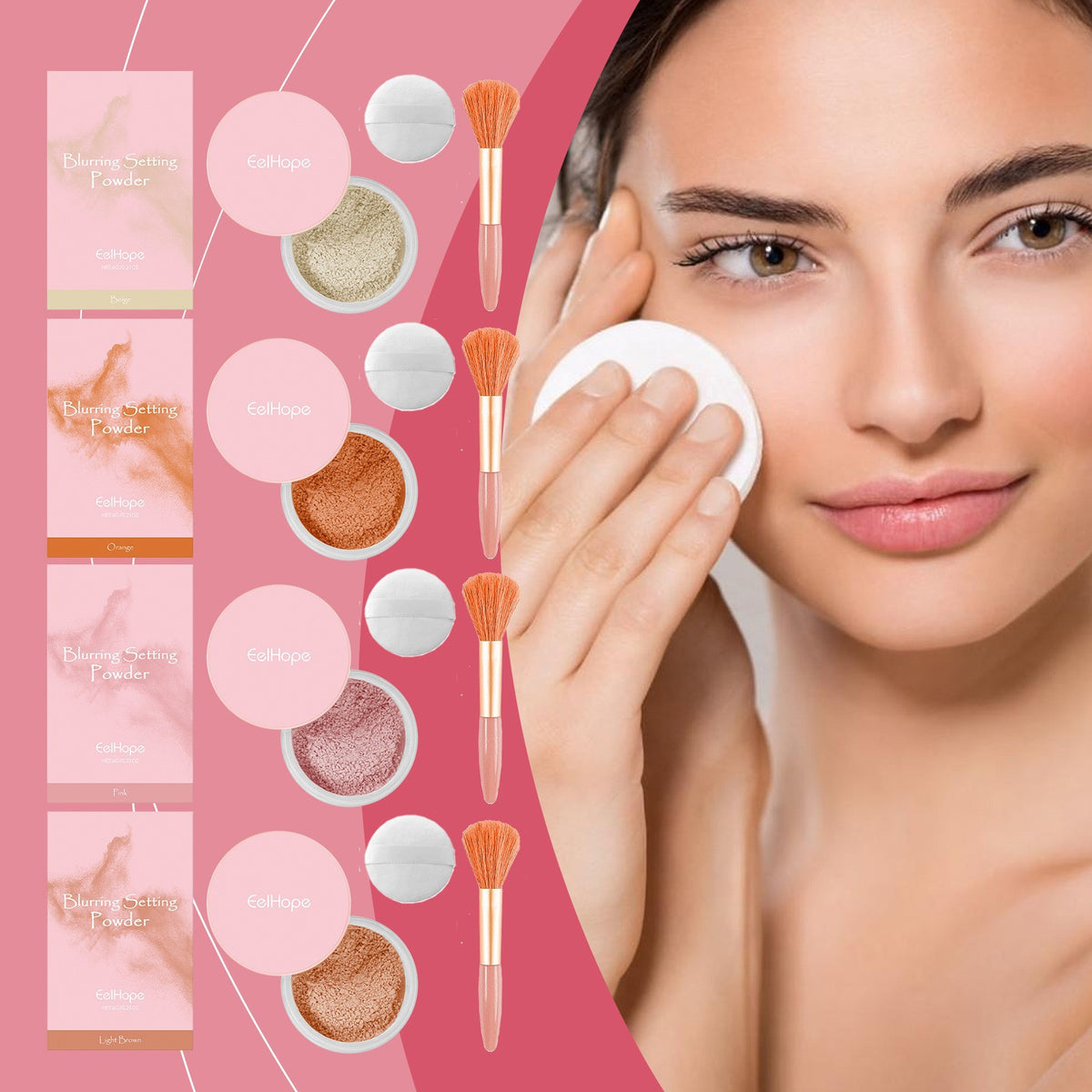 Fixierpuder mit Pinsel für natürliches Finish – Bild 9 | LuxeStyle