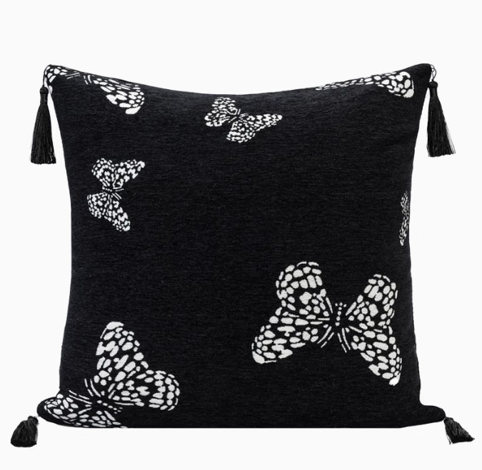Sofakissen in Chenille mit chinesischem Muster – Bild 3 | LuxeStyle