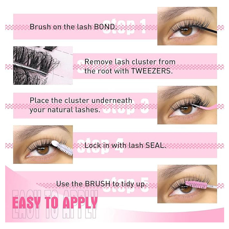 DIY Wimpern-Set mit 640 Einzel-Büscheln