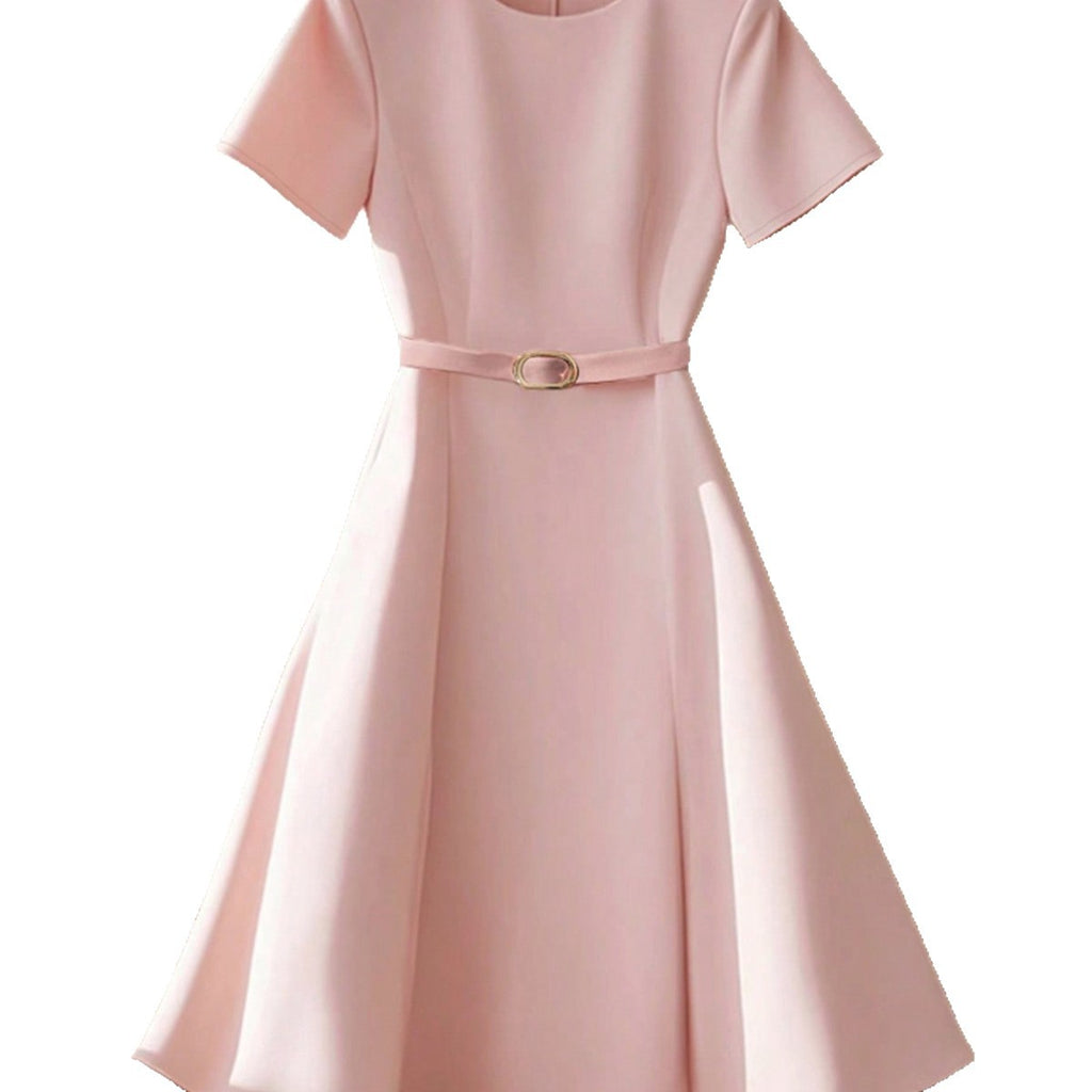 Elegantes A-Linien-Kleid mit Gürtel – Bild 4 | LuxeStyle
