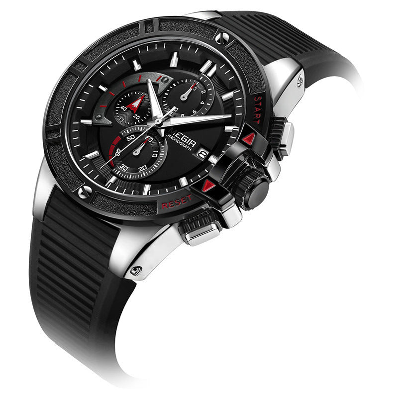 Herren Quarzuhr mit Chronograph und Kalender – Bild 5 | LuxeStyle