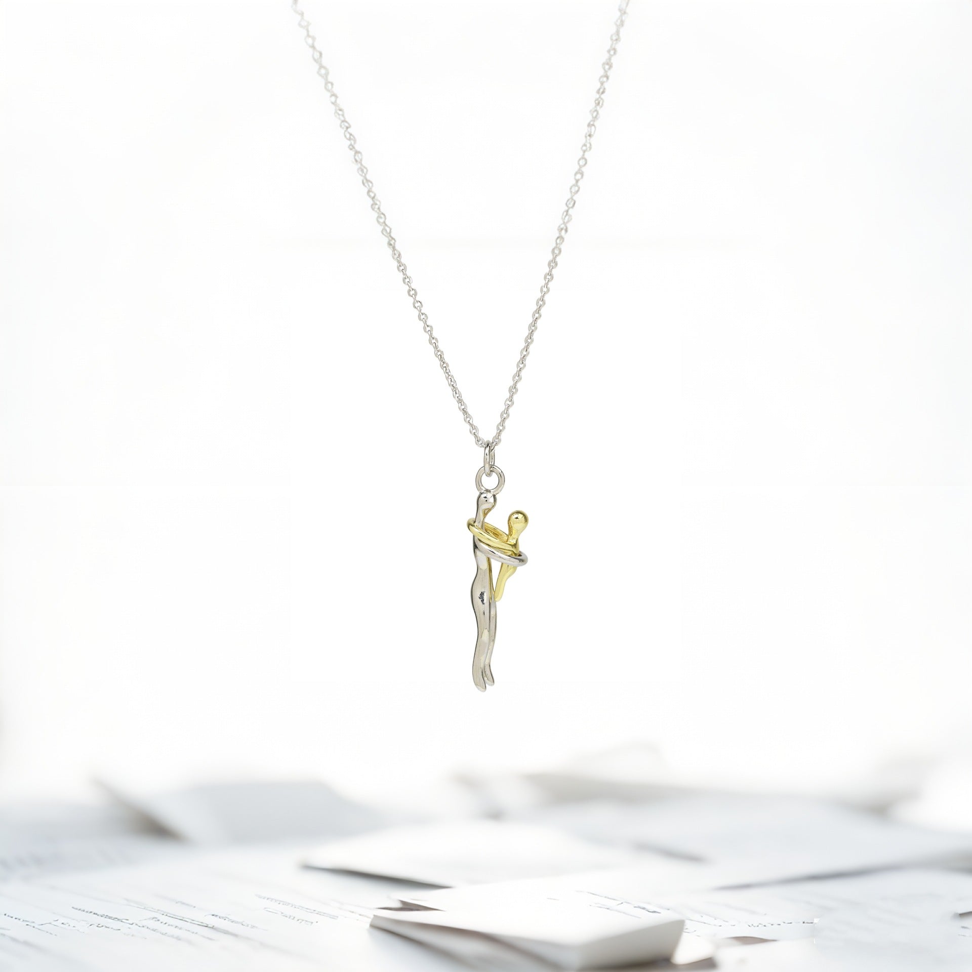 S925 Sterling Silber Embrace Love Halskette