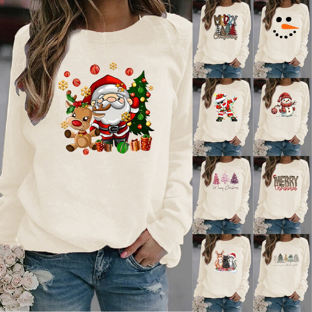 Weihnachts-Pullover für Damen mit Rundhals