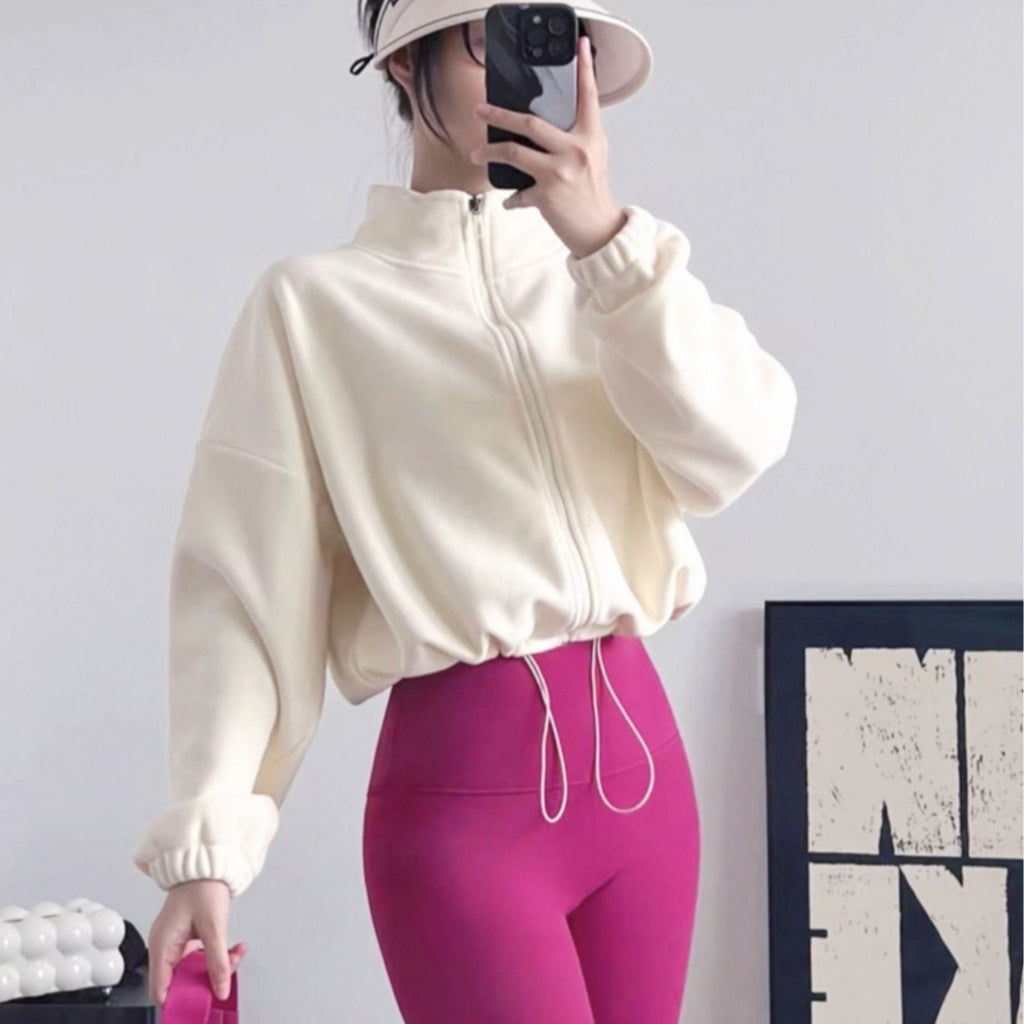 Corduroy Fleece Hoodie mit Kordelzug