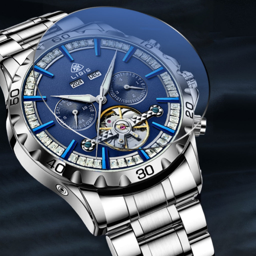 Vollautomatische Stahlarmband Star Sea Mechanische Uhr