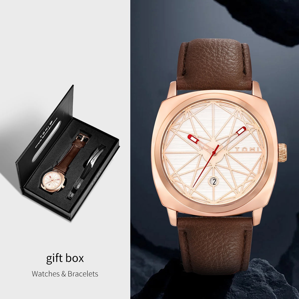 Herrenuhr-Set «Magnate» – Quarz + Armband