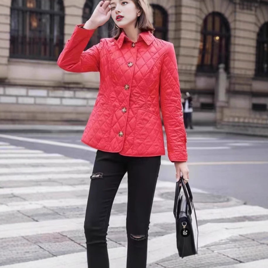 Damen-Steppjacke mit Rautenmuster