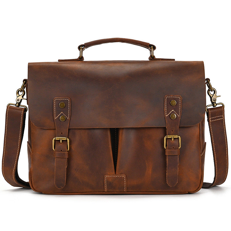 Retro Aktentasche aus Crazy Horse Leder – Bild 16 | LuxeStyle