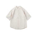 Herren Cardigan Hemd mit Stehkragen