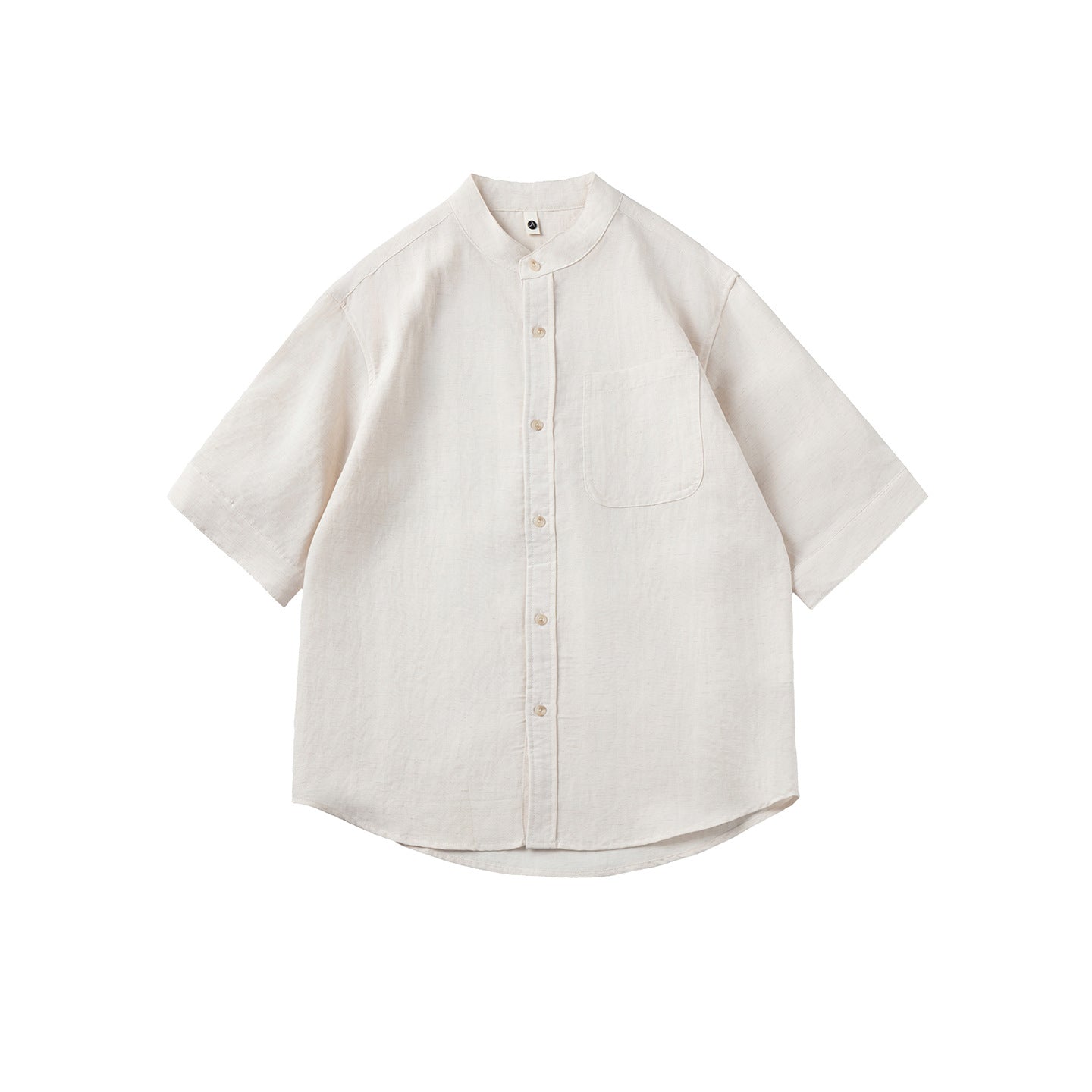 Herren Cardigan Hemd mit Stehkragen