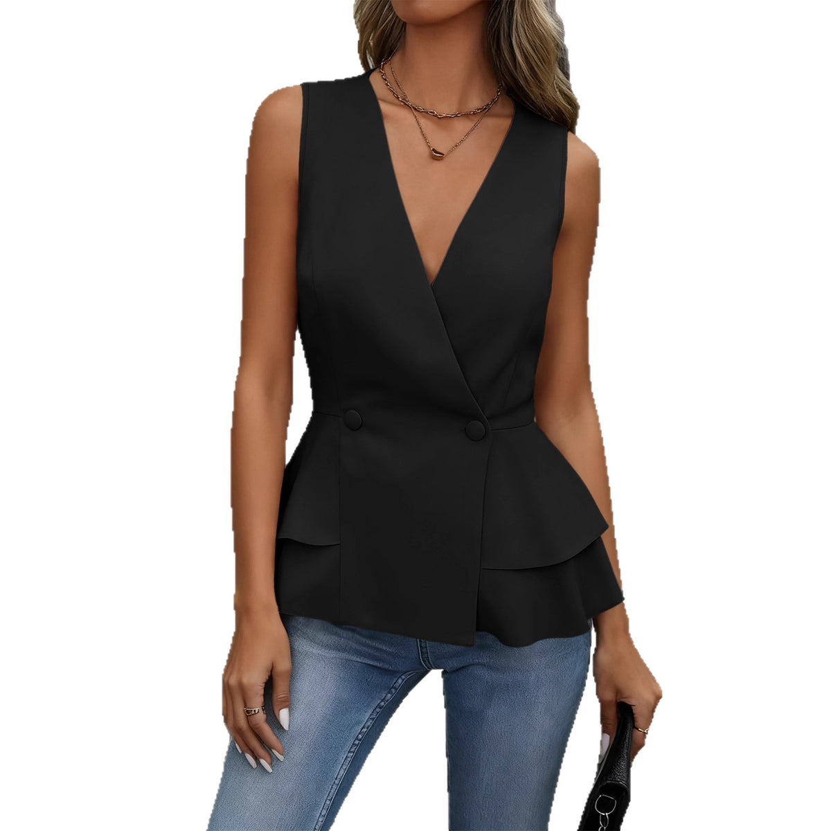 Faltloses Spitzen-Tops ohne Ärmel – Bild 5 | LuxeStyle