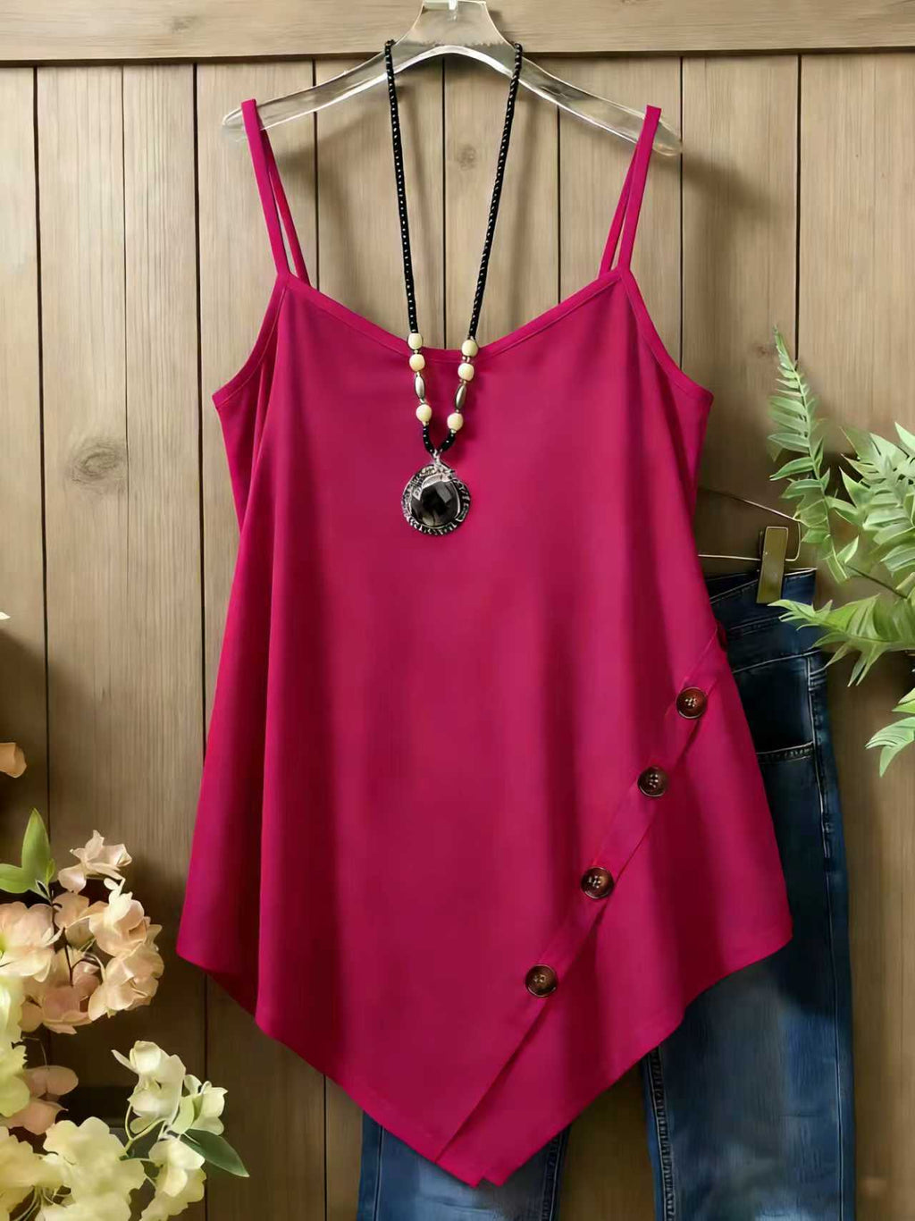 Damen Camisole mit Knöpfen