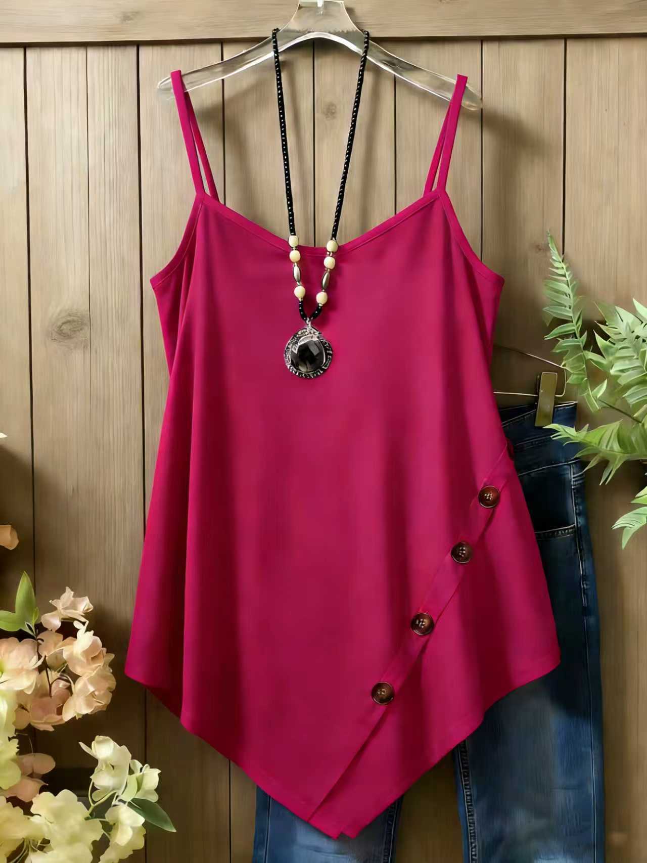 Damen Camisole mit Knöpfen und verstellbaren Trägern