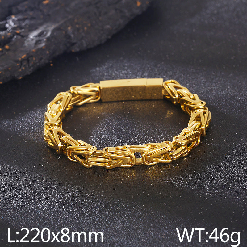 V-förmiges Armband aus Edelstahl – Bild 4 | LuxeStyle