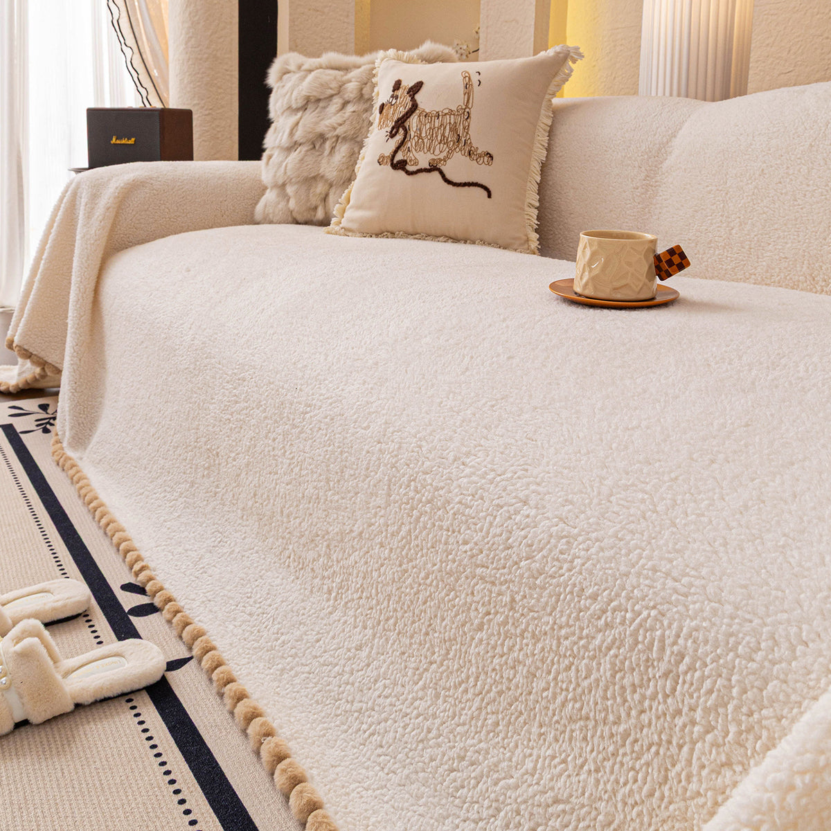 Verdickter Lammwoll-Sofabezug – Bild 5 | LuxeStyle