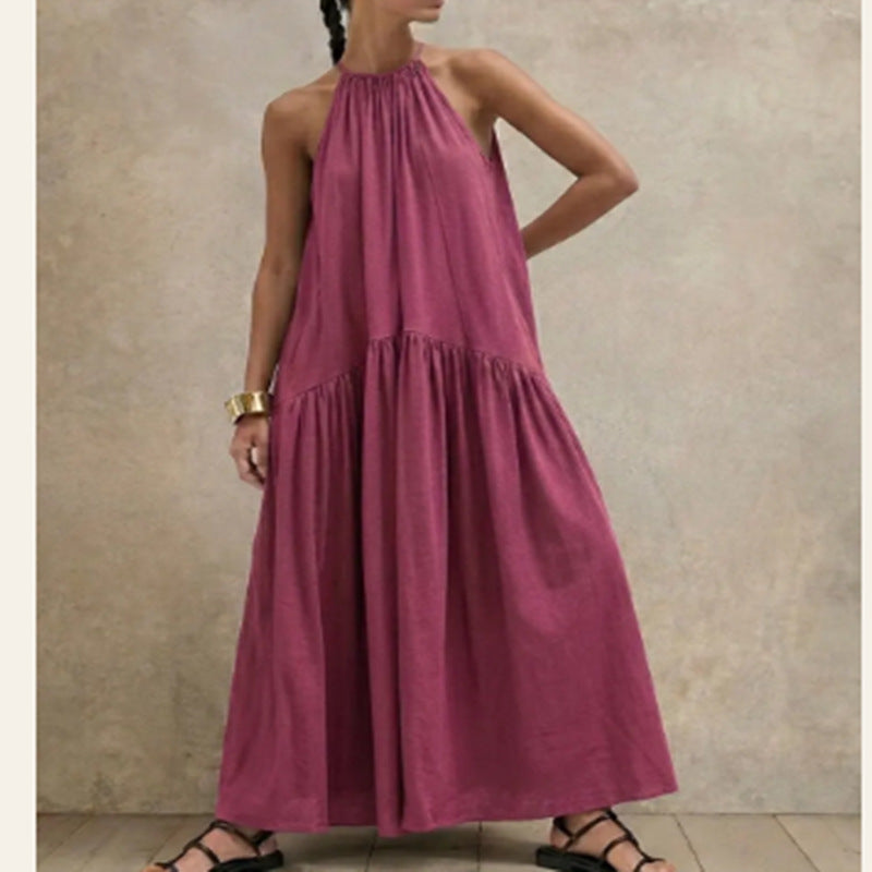 Halterneck Leinenkleid – Bild 9 | LuxeStyle
