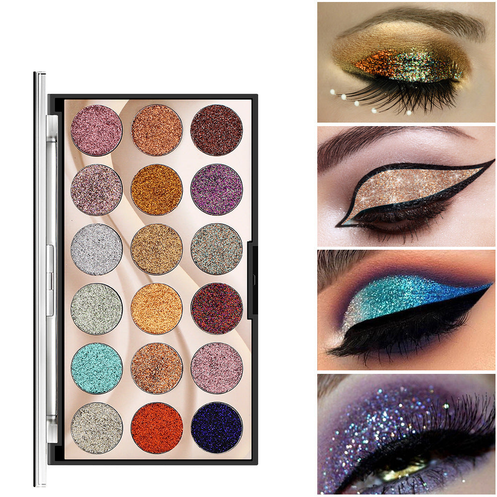 18 Farben Glitzer Lidschatten-Palette | LuxeStyle