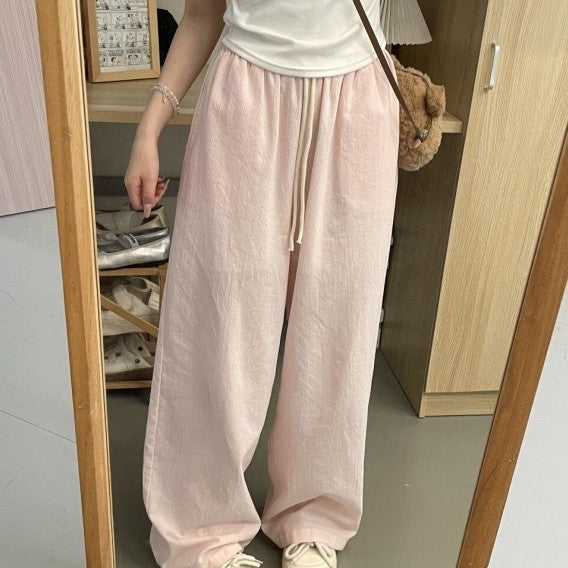 Gestreifte High-Waist Wide Leg Hose für Damen