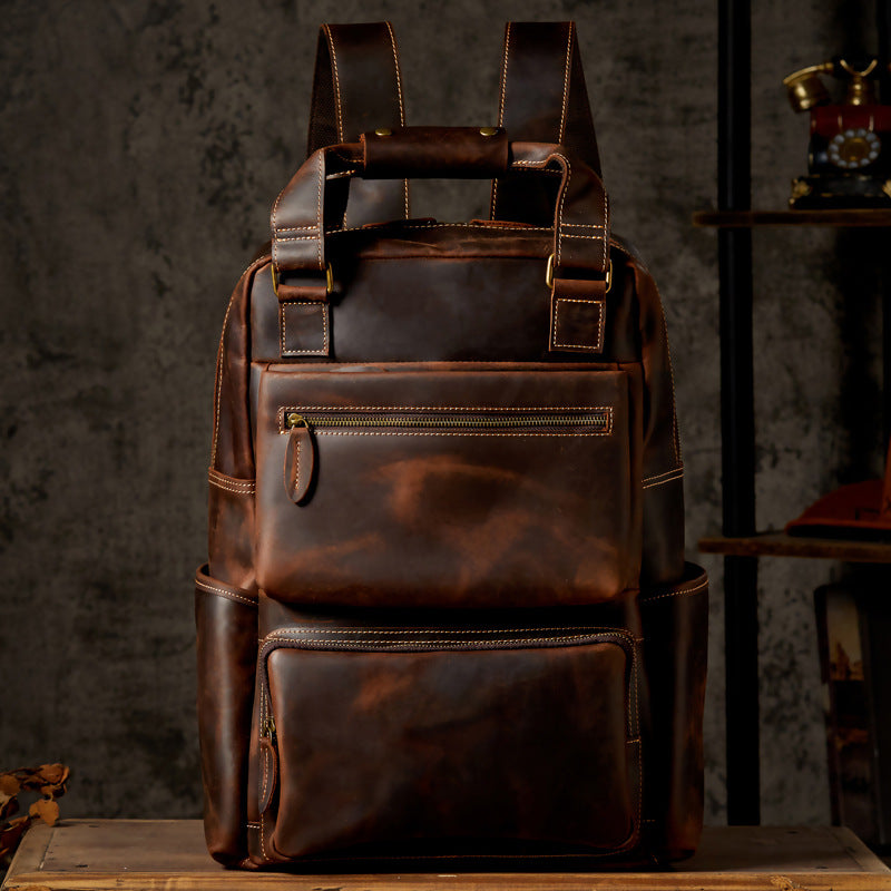 Retro Rucksack aus Crazy Horse Leder – Bild 5 | LuxeStyle