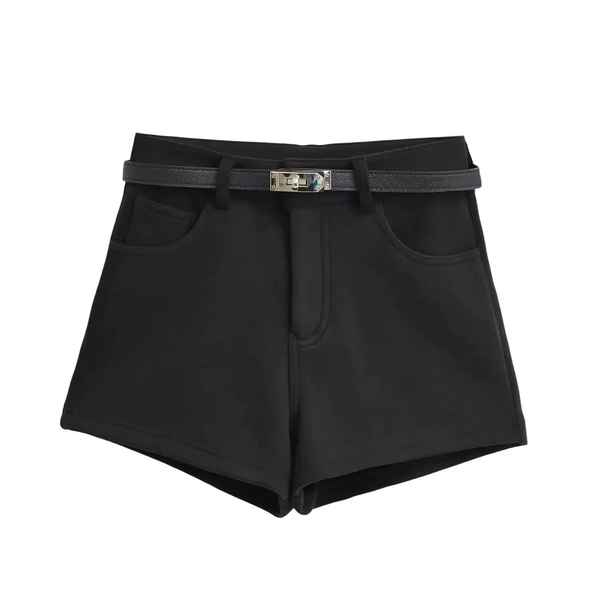 Sexy Samt-Hotpants mit hoher Taille