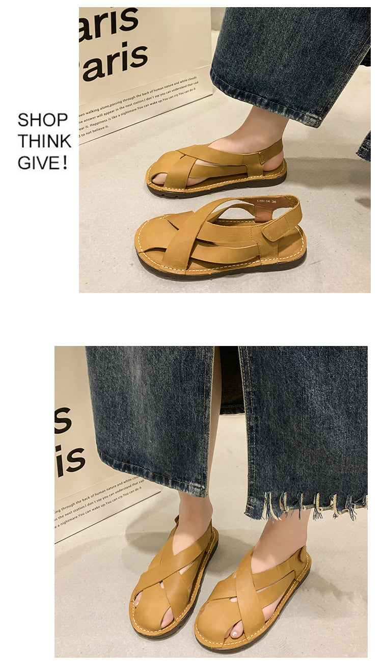 Retro-Sandalen mit Klettverschluss – Bild 3 | LuxeStyle