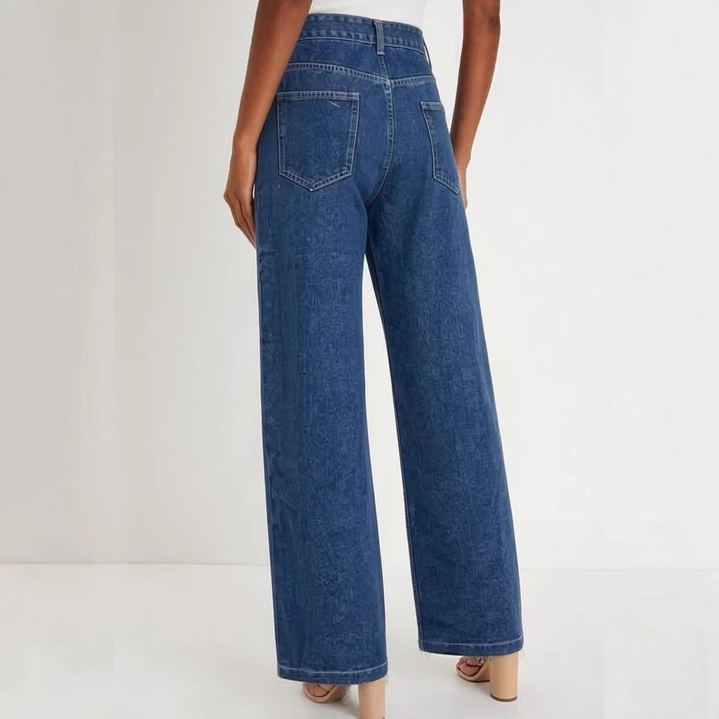 Retro-Blau Jeanshose