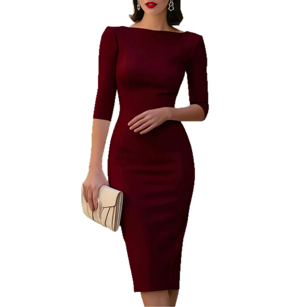 3/4-Arm Elegant Business-Office-Kleid
