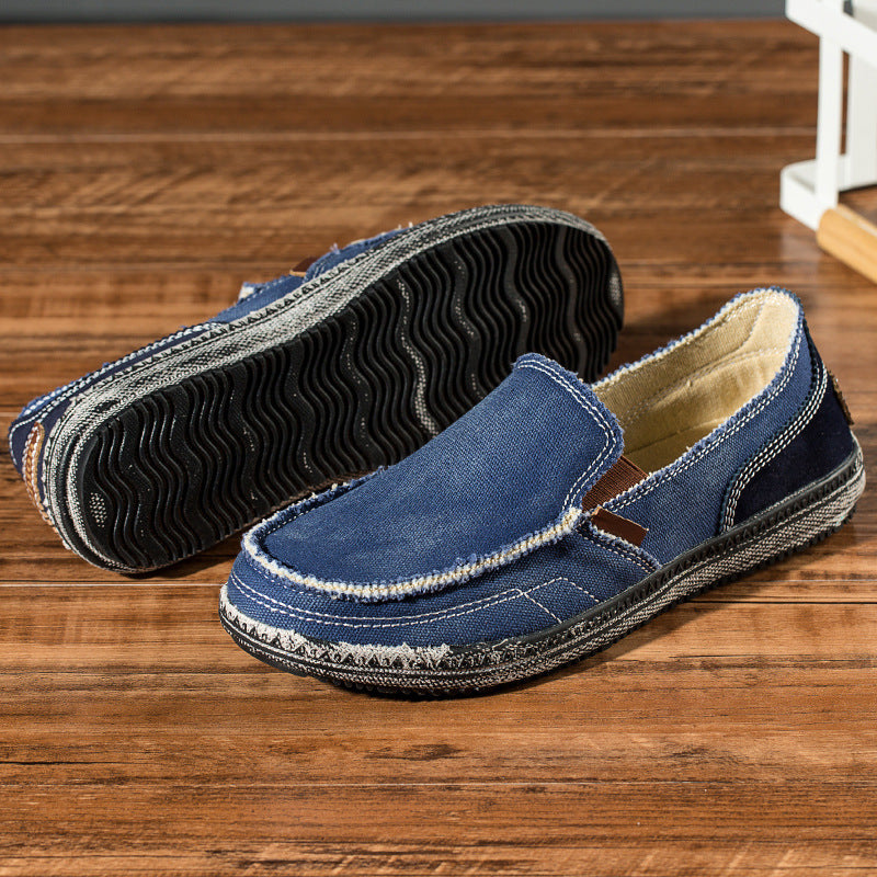 Herren Canvas Loafer Washed Denim
