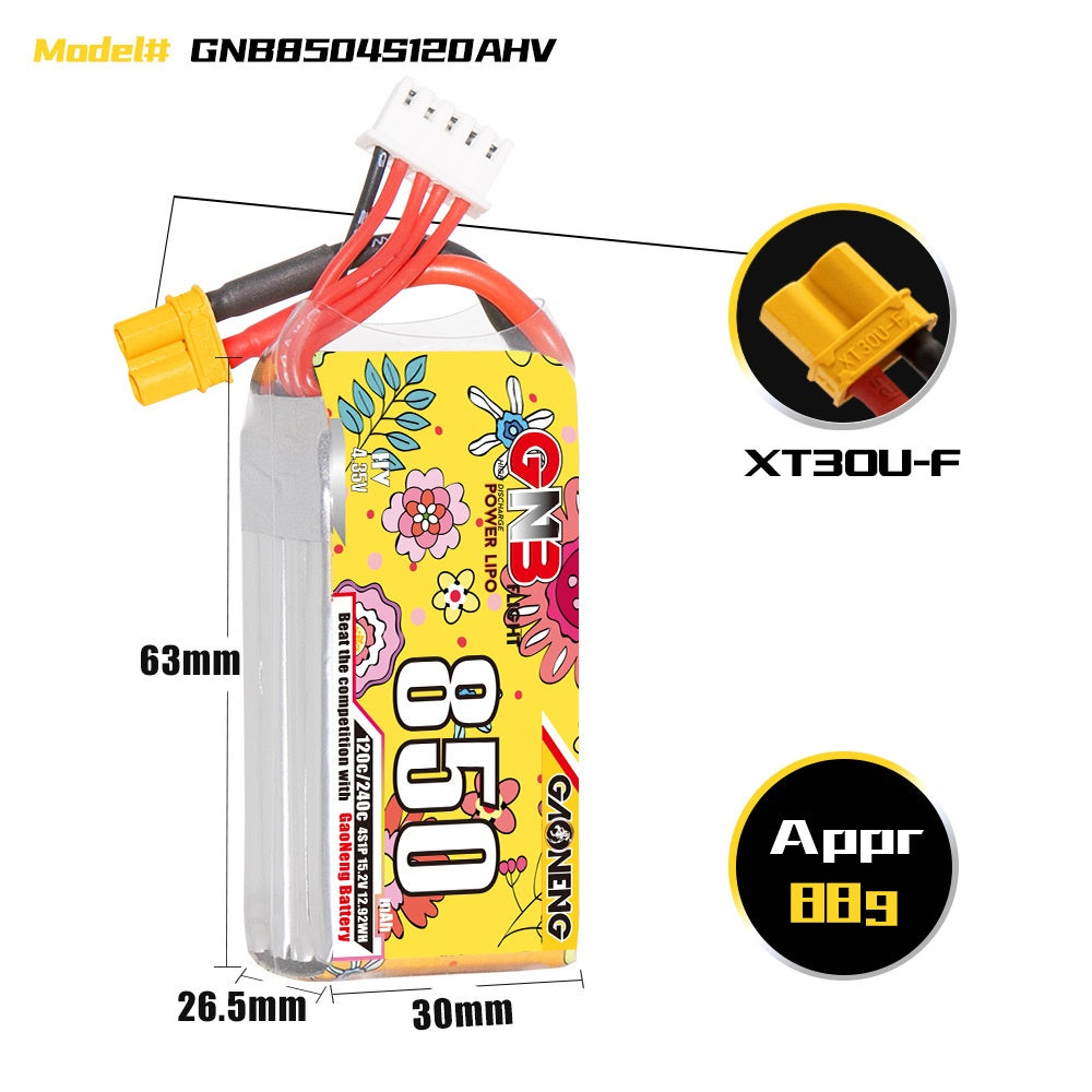 Hochleistungs-Akku für Modellflugzeuge (850mAh, 4S)